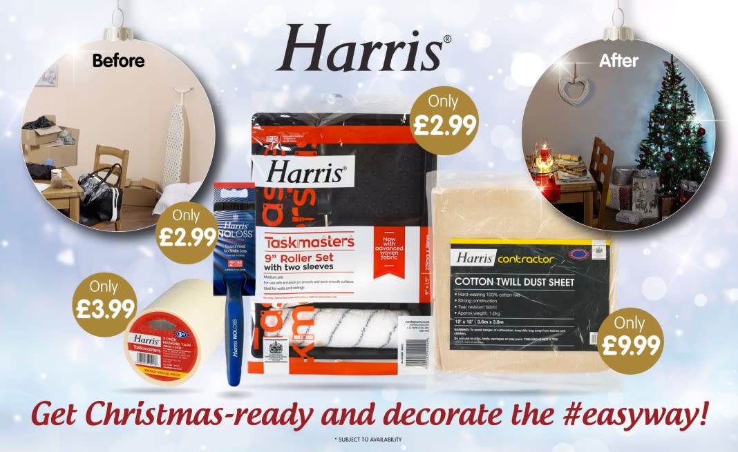Decorate the #EASYWAY with Harris. Give your dining room a festive makeover, just in time for Christmas.