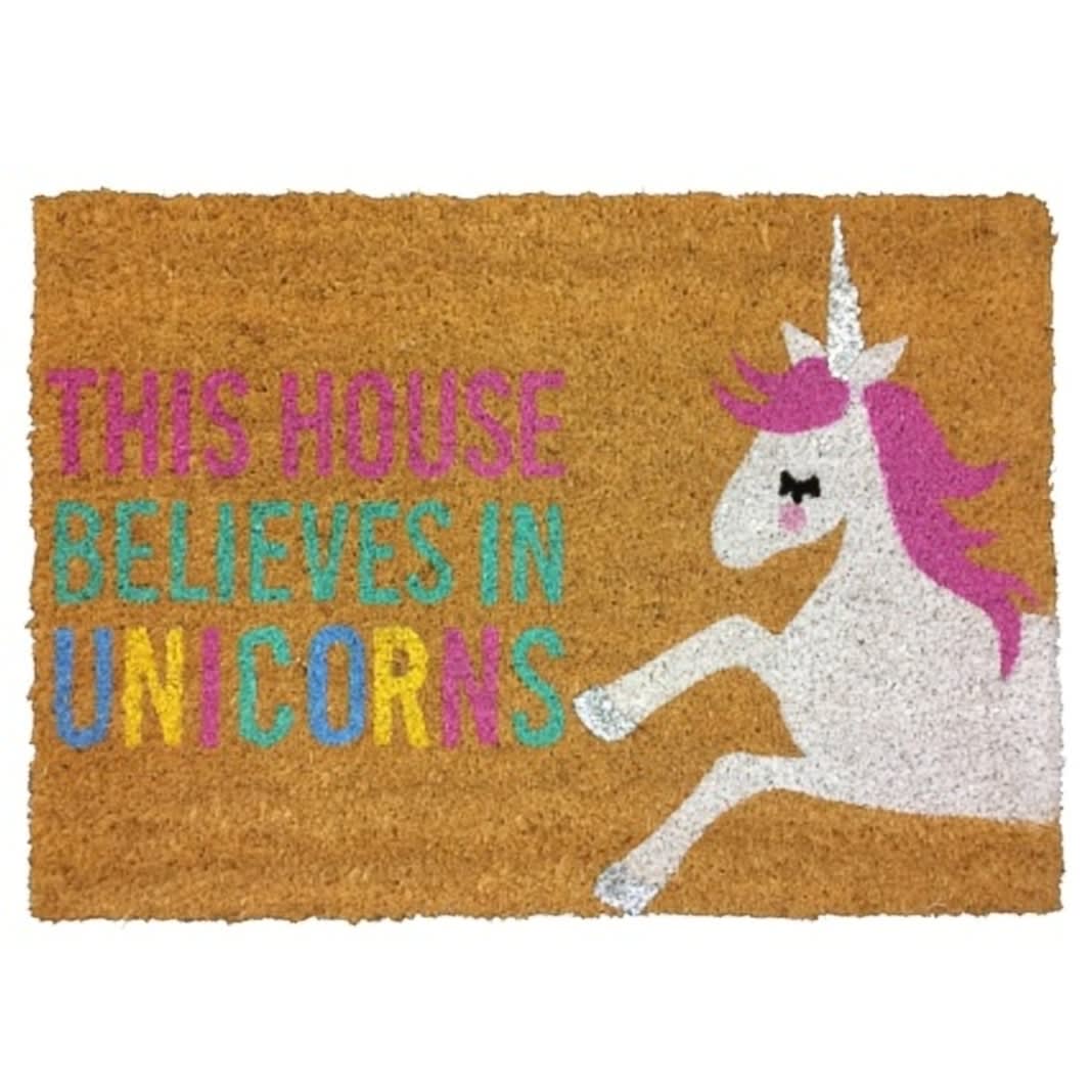Sparkle Unicorn Coir Doormat