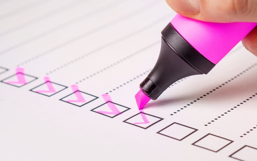 Tick off each of your rooms whilst you're cleaning. If it's a big job, your checklist will give you something visual to track your progress.