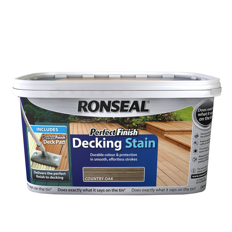 Ronseal Perfect Finish Decking StainCountry Oak 2.5LPaint