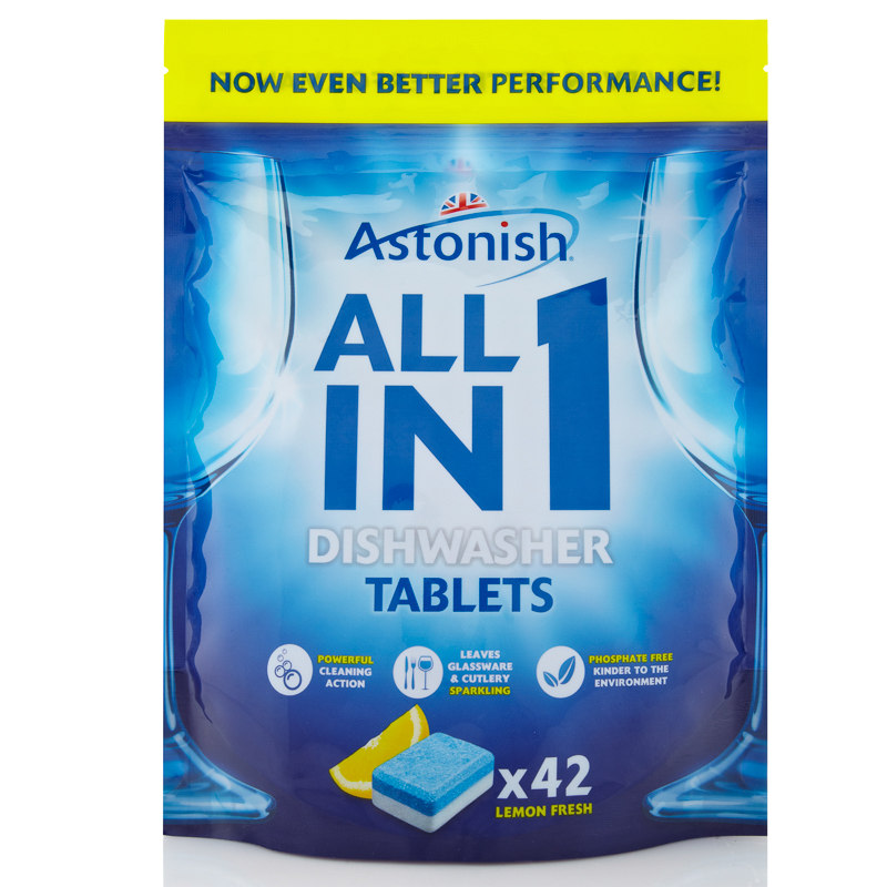 B&M Astonish All in 1 Dishwasher Tablets 42pk 250845 B&M