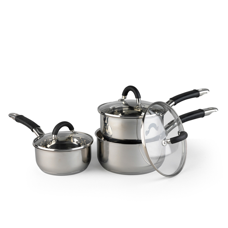 Russell Hobbs Pan Set 3pc Kitchen Cookware B&M