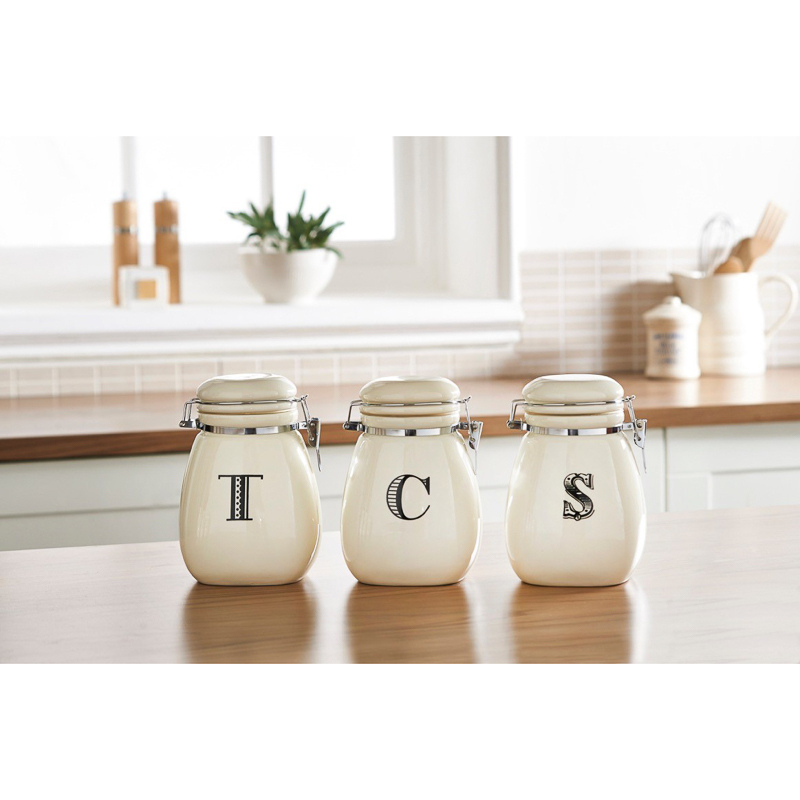 ClipTop Alphabet Tea, Coffee, Sugar Set Kitchenware