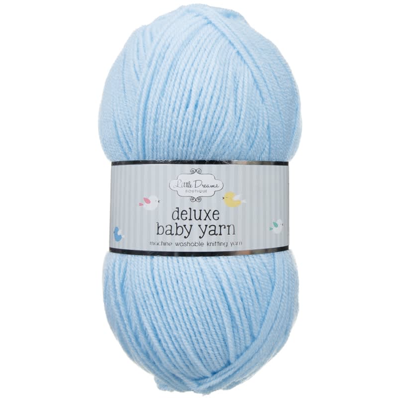 Baby Deluxe Yarn 100g Blue Knitting Accessories B&M