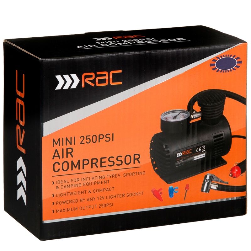 RAC Mini 250Psi Air Compressor Car Accessories B&M
