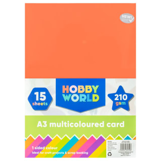 Hobby World A3 Coloured Card 20pk