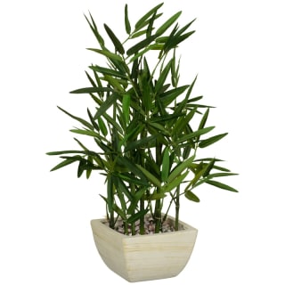 Artificial Bamboo Plant in White Pot