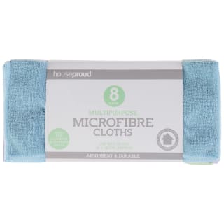 Houseproud Multipurpose Microfibre Cloths 8pk
