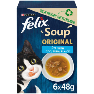 Felix Soup Cat Food Fish Selection 6 x 48g
