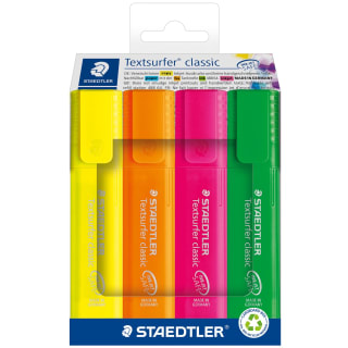 Staedtler Textsurfer Classic Neon Highlighters 4pk
