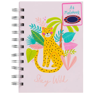 A6 Hard Back Notebook - Leopard