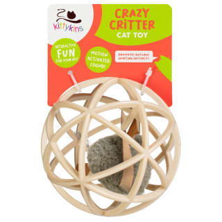 Kittykins Crazy Critter Cat Toy - Beige