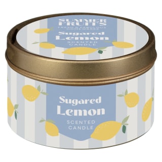 Summer Fruits Fragranced Tin Candle - Lemon