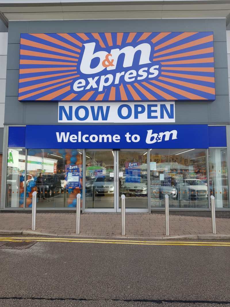 B&M Bolton Burnden Retail Park Food, Toy and Electricals Shop