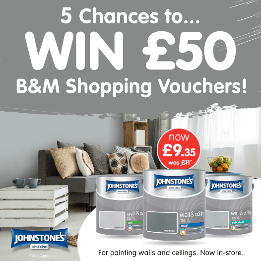 WINNER ANNOUNCEMENT FIVE Winners WIN £50 Worth of B&M Vouchers