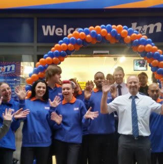 Store staff at the new Orpington store celebrating the opening day.