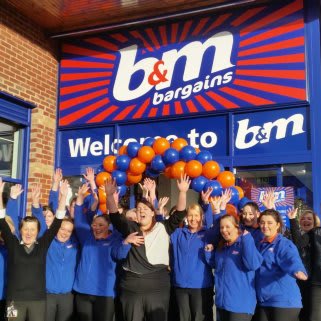 The new store colleagues at B&M Shildon on opening day.