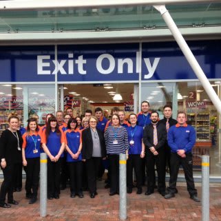 Staff at B&M Roker on opening day, eager to start the day's sales
