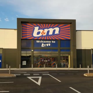 B&M Parsonage, a brand new building, on opening day.