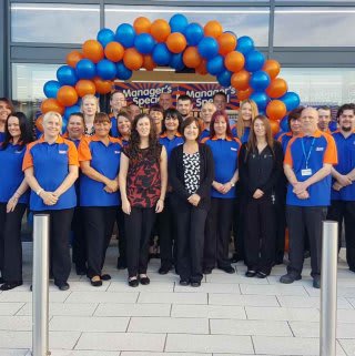 The store colleagues on opening day at the new B&M Parsonage.