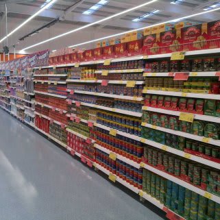 A first glimpse of the new B&M Port Glasgow as the store gears up for its first day.