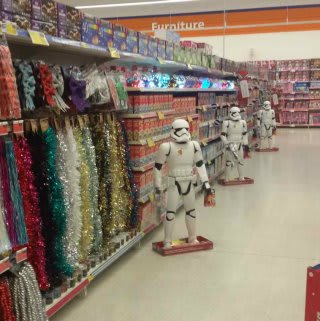 The fantastic Christmas aisle on display in the brand new B&M Bodmin store.