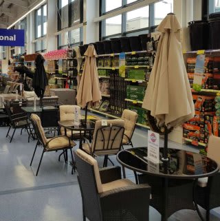 The exciting range of garden furniture on display at B&M Newbold