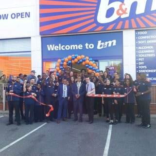 Store staff at B&M's new store in Ilford were delighted to welcome local mayor, Councillor Zulfiqar Hussain, who cut the ribbon to officially open the store.
