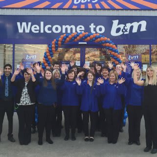 Bedworth store being opened by the Mayor of Bedworth, Councillor Brian Hawkes and the Mayoress Mrs Diana Hawkes and Jeff Hunt from People in Action.