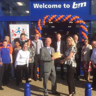 Charlton Store Opening with Mayor Mick Hayes and Steve Johnston of South London Special League.