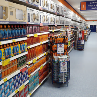 B&M's new store in Darlington - Northgate stocks an extensive range of discounted goods, included big brand soft drinks like Coca-Cola, Lucozade and much more.
