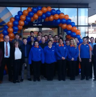 The new store colleagues at B&M Westwood, eager to start on its opening day.