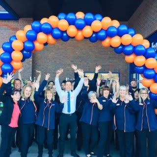 The store team at B&M's newest store in Ipswich pose in front of their wonderful new Home Store & Garden Centre, located on Felixstowe Road.