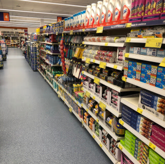 B&M stock a huge range of big brand cleaning products in its new store at Fife Central Retail Park, Kirkcaldy.