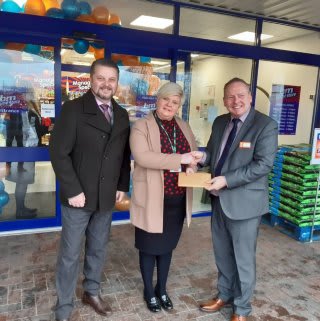 Store staff at B&M's new store in Warrington were delighted to welcome representatives from local charity, St. Rocco's Hospice, the store's chosen charity for opening day. The charity received £250 worth of B&M vouchers in appreciation of their dedication and hard work in the community.