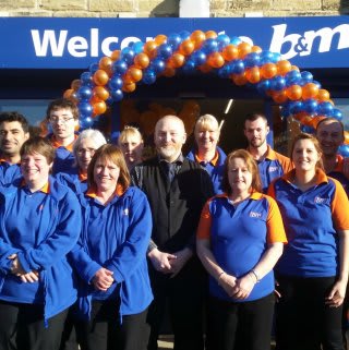 The B&M Elland store team pose outside their brand new home on Huddersfield Road.