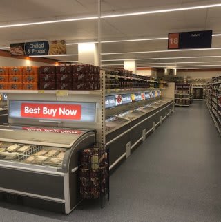 Frozen goods in B&M's newly refurbished store at Ringway in Preston.