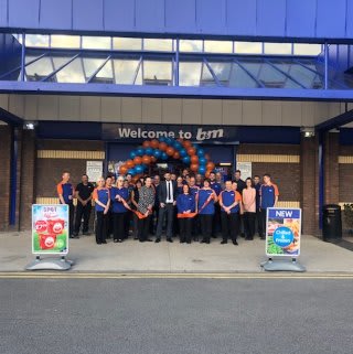 The store team at B&M Ringway in Preston celebrate the re-opening of their store on Carlisle Street after it temporarily closed for refurbishment works.