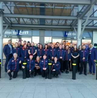 The store team at B&M's newest store in Dundee pose in front of their wonderful new Home Store & Garden Centre, located on Kingsway Retail Park, Clepington Road