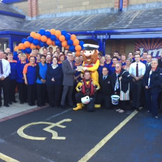 The RNLI were special guests at B&M's store opening in Burnham-on-Sea. They received £250 worth of B&M vouchers to help with their fund-raising efforts.
