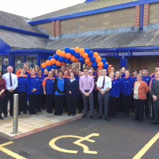 The store team pose outside their brand new B&M Burnham-on-Sea store.
