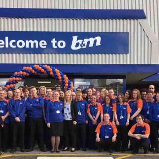 The brand new store colleagues at B&M Crostons on opening day