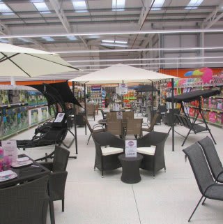 A look inside B&M Slough, on Montrose Avenue. Garden and outdoor furniture range.