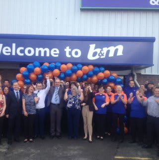 The store colleagues at B&M Pembroke Dock celebrating the opening of their new store.