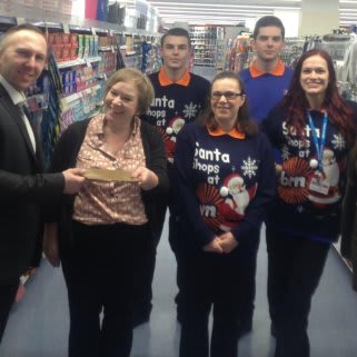 B&M B&M Ipswich - Eastgate Shopping Centre's Local Hero, Local Charity Suffolk Age Uk, who gratefully received £250 worth of B&M vouchers.