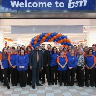 The colleagues of B&M Hartlepool - Middleton Grange ready to open the store for the very first time.