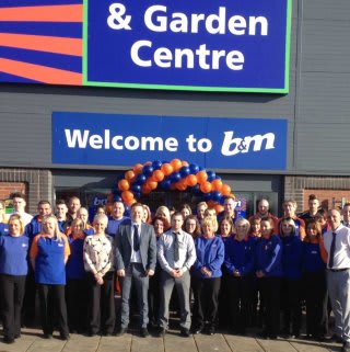 B&M Teesbay's store colleagues on opening day at the new store