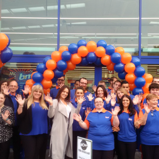 The B&M Brighouse store team celebrate the opening of their new store after weeks of hard work and preparation.
