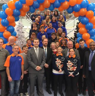B&M's store team pose ahead of opening their new Home Store at Park Farm Retail Park, Folkestone.