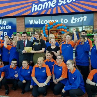 Representatives from Liverpool's homeless charity, Whitechapel Centre received £250 worth of B&M vouchers as a thank you for taking part.